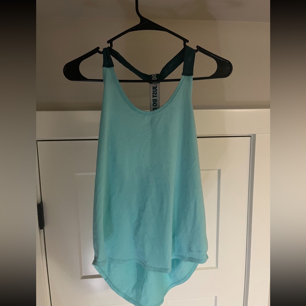 Nike Asymmetrical Green and Blue Tank Top